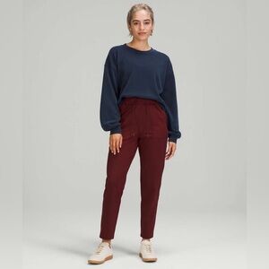 Lululemon Stretch High-Rise Pants 7/8 length in Red Merlot